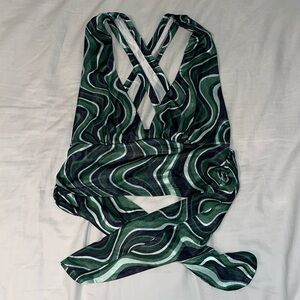 cool criss cross tie back tank top!